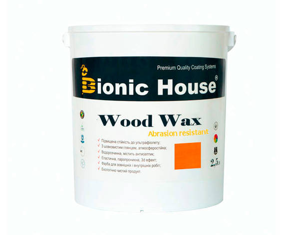 Фарба для дерева WOOD WAX Bionic-House 2,5л Пінія, фото 1