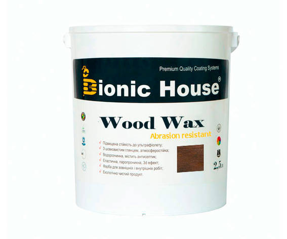 Фарба для дерева WOOD WAX Bionic-House 2,5 л Венге, фото 1