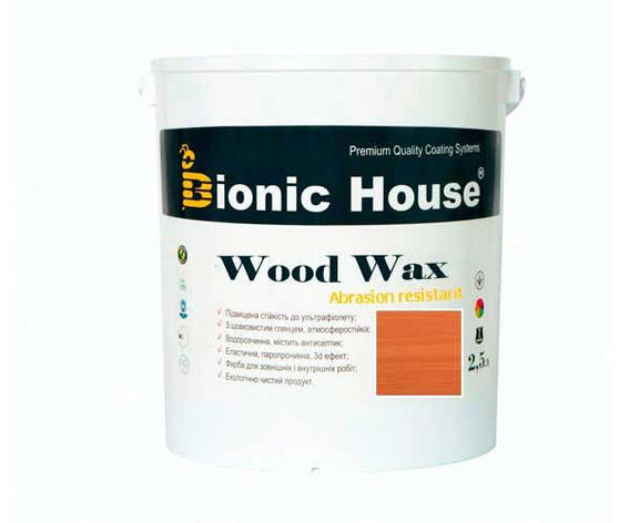 Фарба для дерева WOOD WAX Bionic-House 2,5 л Горобина, фото 1