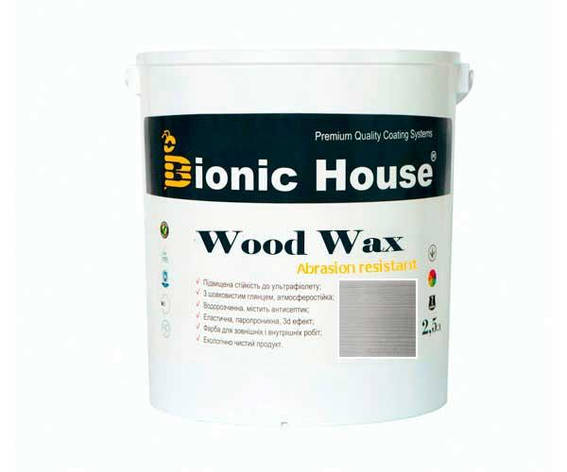 Фарба для дерева WOOD WAX Bionic-House 2,5л Білий Мармур, фото 1