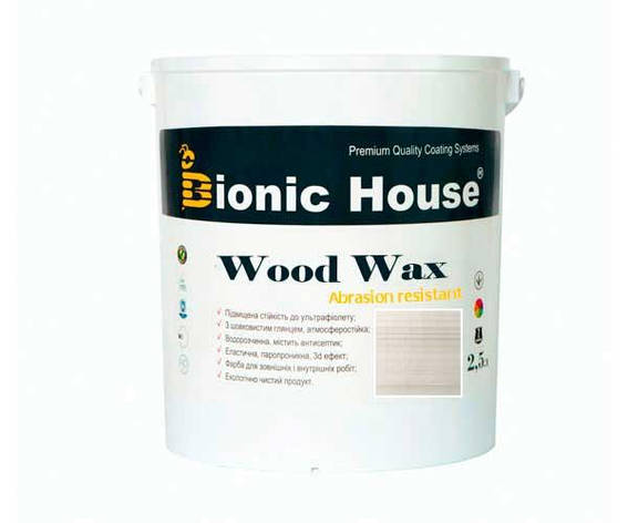 Фарба для дерева WOOD WAX Bionic-House 2,5л Білий дуб, фото 1