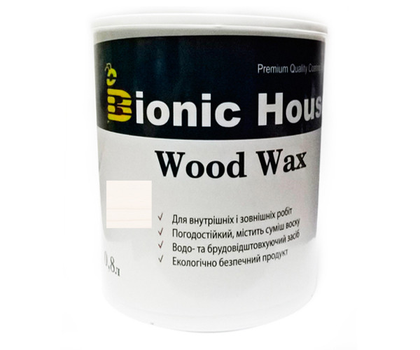 Фарба для дерева WOOD WAX Bionic-House 0,8л Білий А101