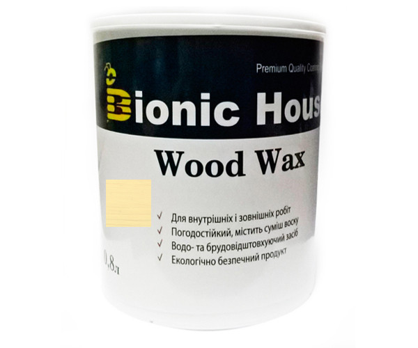 Фарба для дерева WOOD WAX Bionic-House 0,8л Слонова кістка А102