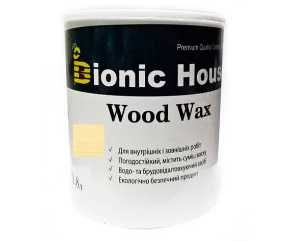 Фарба для дерева WOOD WAX Bionic-House 0,8л Слонова кістка А102, фото 1