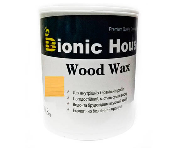 Фарба для дерева WOOD WAX Bionic-House 0,8л Світлий дуб А126, фото 1