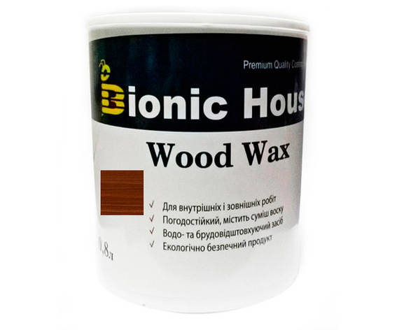 Фарба для дерева WOOD WAX Bionic-House 0,8л Горіх А110, фото 1