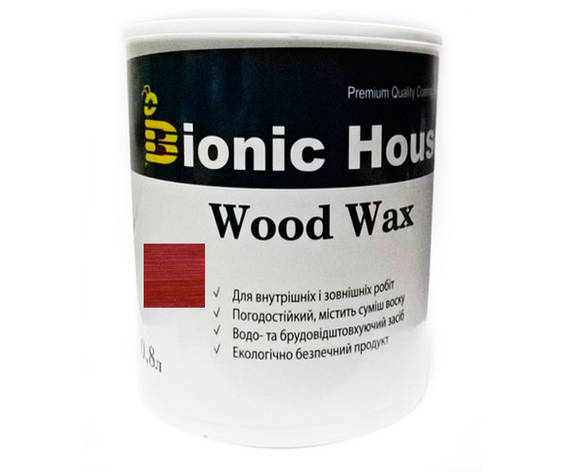 Фарба для дерева WOOD WAX Bionic-House 0,8 л Вишня А108, фото 1