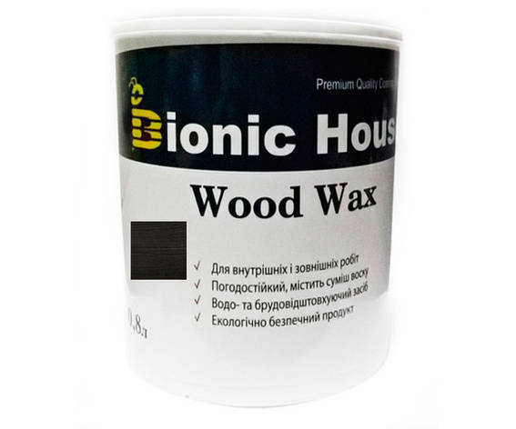 Фарба для дерева WOOD WAX Bionic-House 0,8 л Чорне дерево А120, фото 1