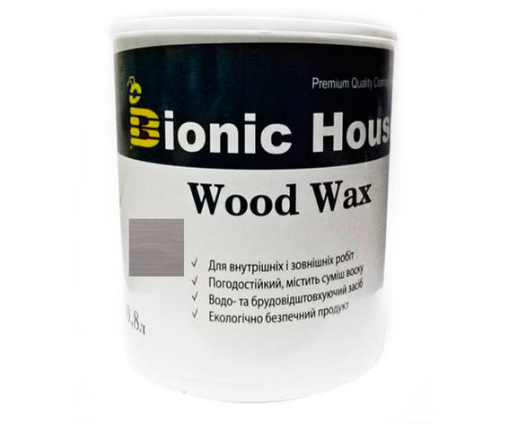 Фарба для дерева WOOD WAX Bionic-House 0,8л Попіл А117, фото 1