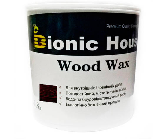 Фарба для дерева WOOD WAX Bionic-House 0,8 л Рожеве дерево, фото 1