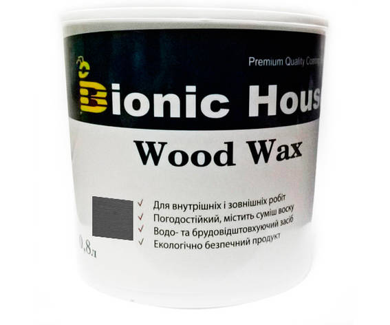 Фарба для дерева WOOD WAX Bionic-House 0,8 л Артгрей, фото 1