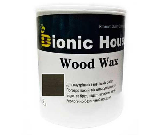 Фарба для дерева WOOD WAX Bionic-House 0,8 л Антрацит, фото 1
