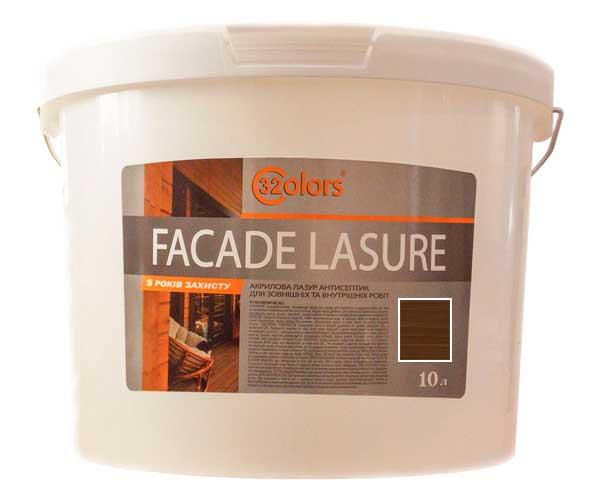 Фарба-лазур для дерева фасадна побутова 32 COLOR 10л Горіх