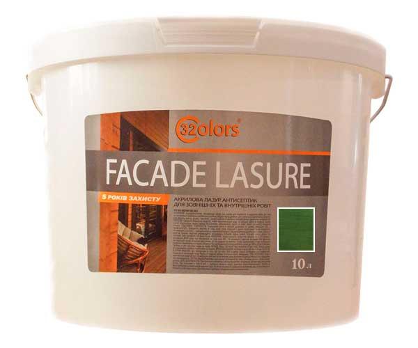 Фарба-лазур для дерева фасадна побутова 32 COLOR 10 л Кипарис