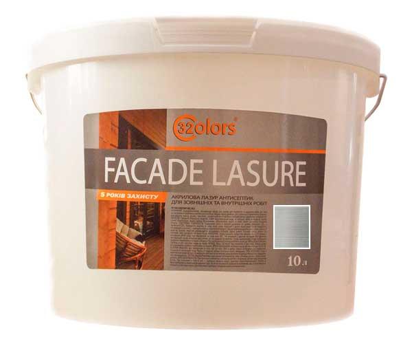 Фарба-лазур для дерева фасадна побутова 32 COLOR 10л Білий Мармур