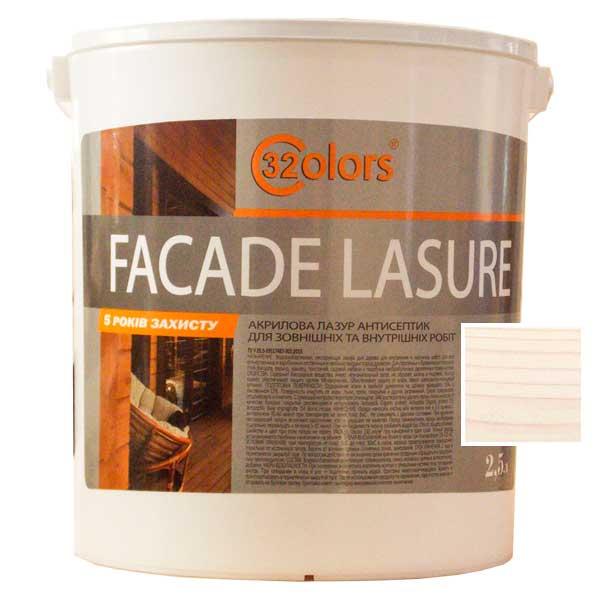 Фарба-лазур для дерева фасадна побутова 32 COLOR 2,5л Жасмін