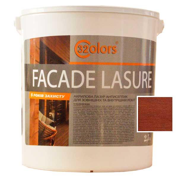 Фарба-лазур для дерева фасадна побутова 32 COLOR 2,5 л Марсала