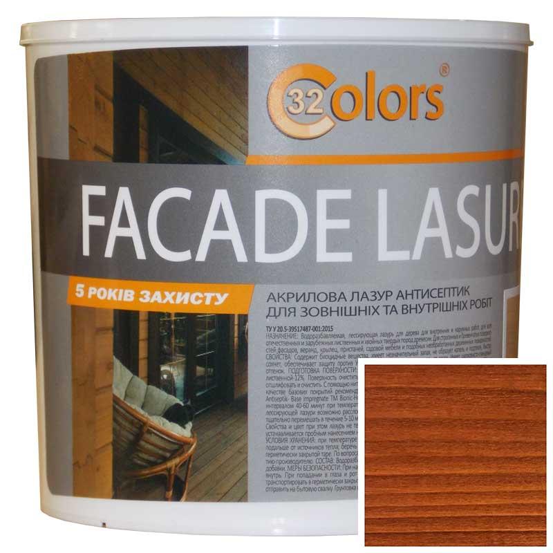 Фарба-лазур для дерева фасадна побутова 32 COLOR 0,8л Коньяк