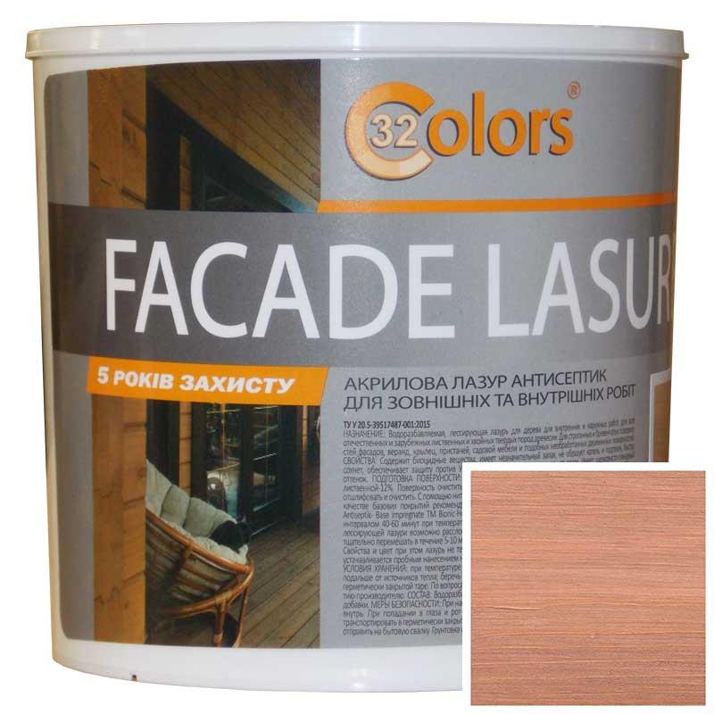 Фарба-лазур для дерева фасадна побутова 32 COLOR 0,8л Індіго