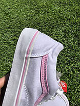 СКИДКА 37 р Білі тканинні кеди VANS white/Pink з рожевою смугою жіночі текстильні весна-літа, фото 6