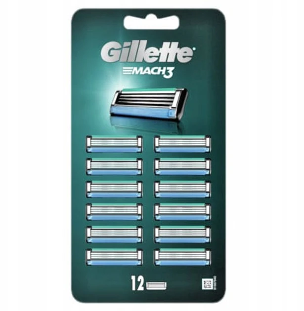 Змінні картриджі Gillette Mach3 12 шт (7702018572526)
