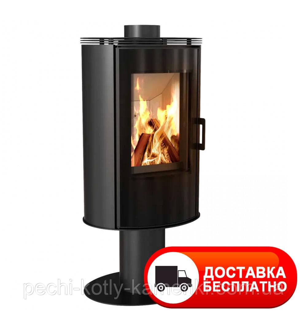 Сталева піч Kratki Koza AB/S/N/DR Glass на нозі (подача повітря з вулиці) подвійне скло + декор