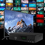 Цифровий телевізійний приймач DVB T2 з дисплеєм та пультом універсальний тюнер для телевізора, фото 7