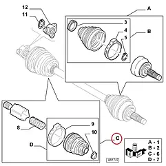 Шрус внутрішній лівий 29/41 на Fiat Ducato 250, Peugeot Boxer, Citroen Jumper (2006-2014) 2.2/2.3, 71771442