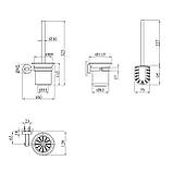 Йоршик для унітазу настінний Kroner KRP Edelstahl Klassisch - ESG3710, фото 2