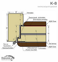 Цитадель К-8, модель 514/191. Колір: венге горизонт сіре/шелл горизонт, фото 7