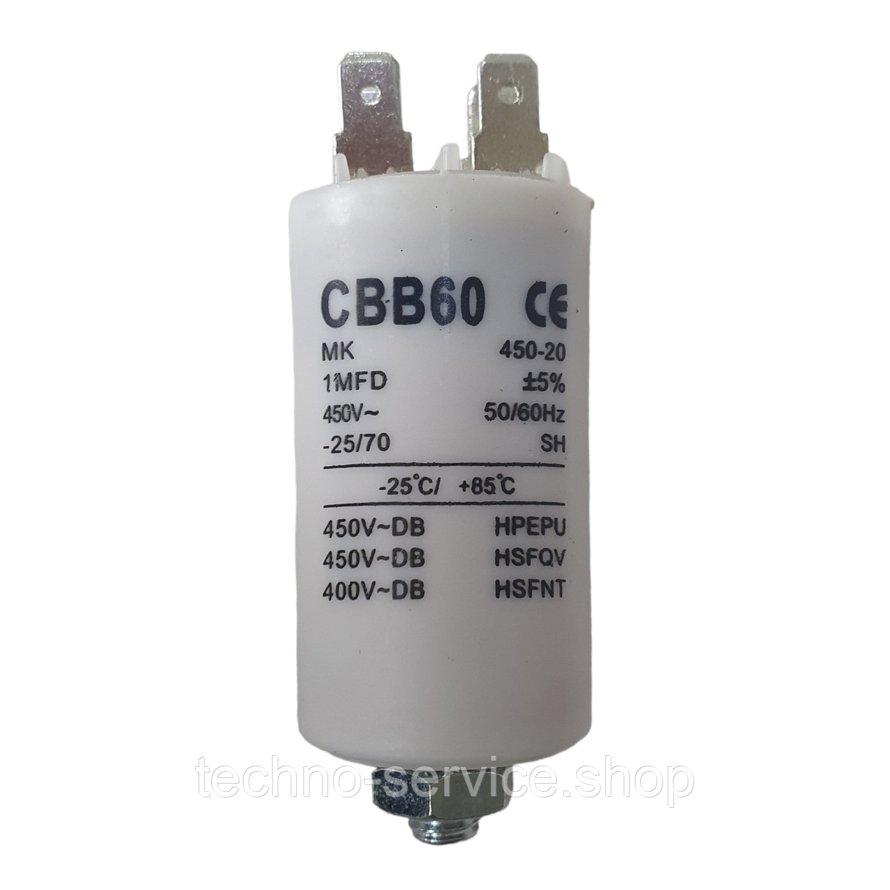Конденсатор пусковий CBB60 1 ± 5% mkf, фото 1