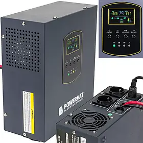 Аварійне джерело живлення POWERMAT UPS LCD 1000VA 800W PM-UPS-1000MW