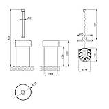 Єршик для унітазу підлоговий Kroner KRM Rizze - ACG323-1, фото 2