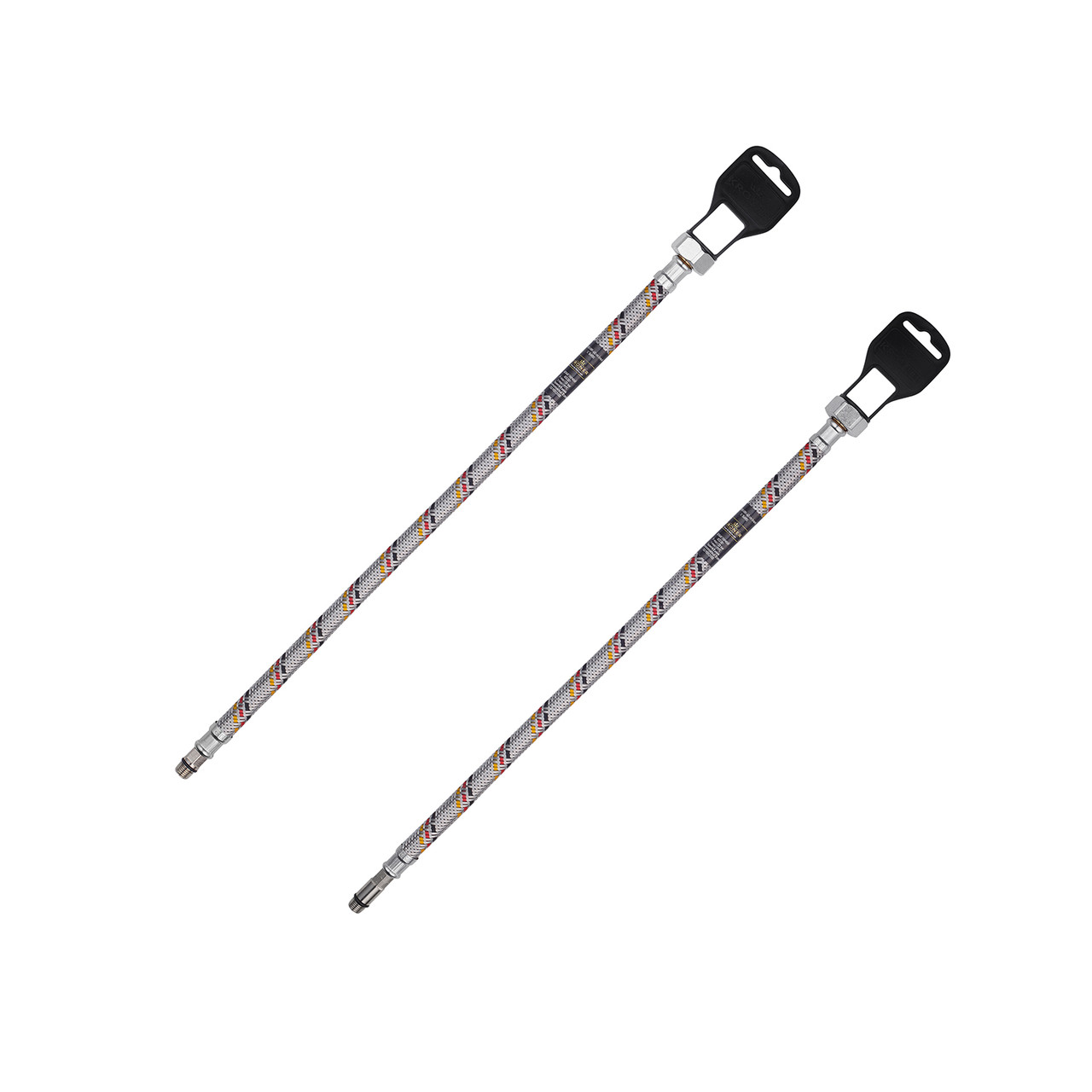 Гнучка підводка для підключення змішувача Kroner KRP 1/2"хМ10 ВН 100 см в обплетенні з нержавіючої сталі (пара), фото 1