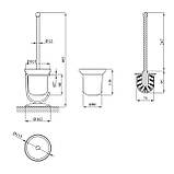 Єршик для унітазу підлоговий Kroner KRM Rizze - ACG322, фото 2