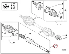 Шрус внутрішній правий 29/41 на Fiat Ducato 250, Peugeot Boxer, Citroen Jumper (2006-2014) 2.2/2.3, 46308796