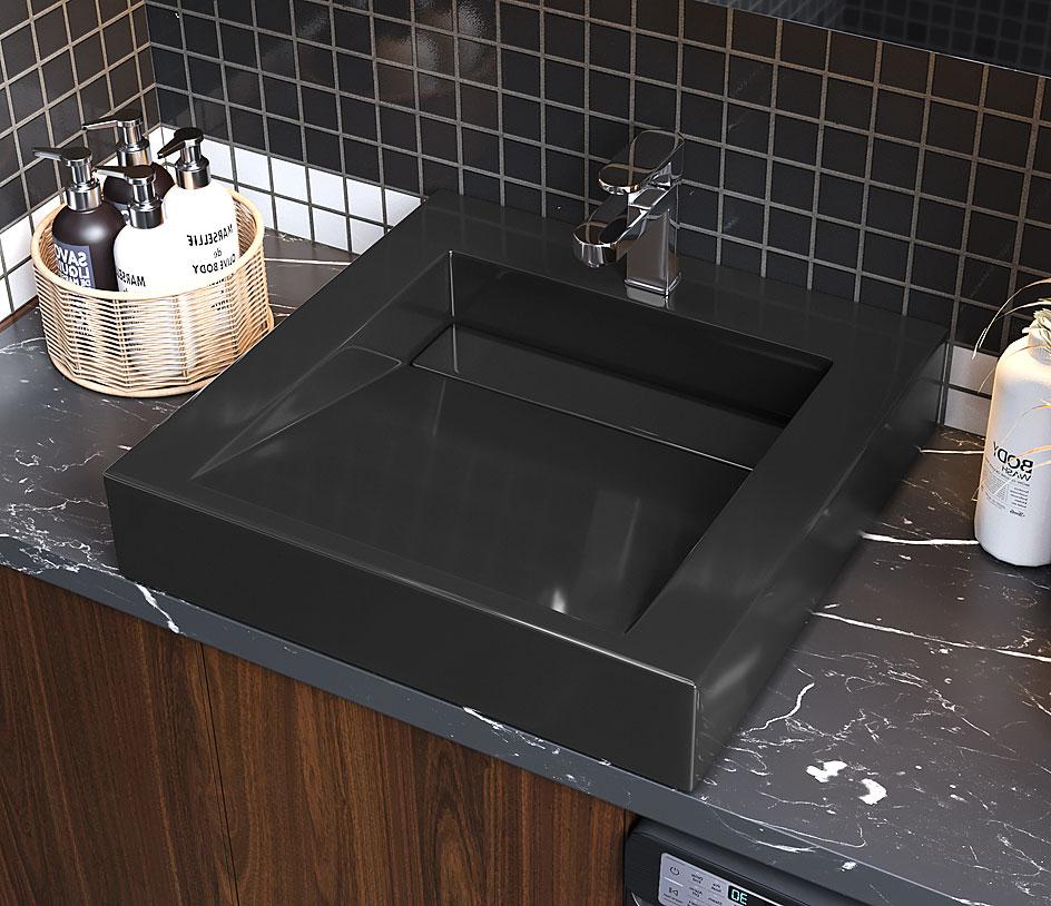 Раковина, Умивальник, накладний Luxor Kraft 50 Black