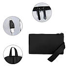 Міський рюкзак 20л (42×32×18см) з сумкою та портмоне 3в1, Чорний / Спортивний рюкзак для ноутбука, фото 7