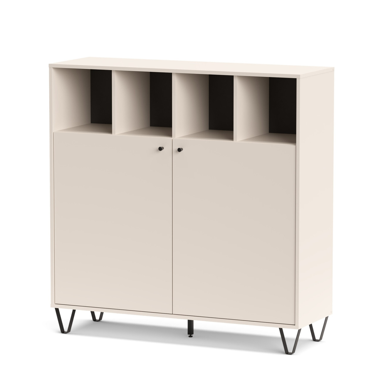 Сучасний кухонний буфет лофт з ДСП корпусом та МДФ фасадом Дводверна loft шафка із закритими полицями, фото 1