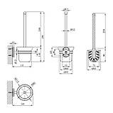 Йоршик для унітазу настінний Kroner KRM Elbe - ACG2910, фото 2