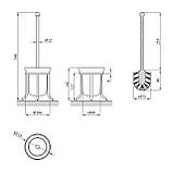 Єршик для унітазу підлоговий Kroner KRM Rizze - ACG323, фото 2
