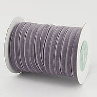 Стрічка оксамитова 0,6 см, срібна