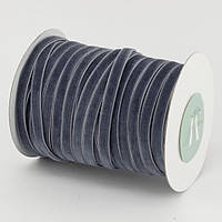 Стрічка оксамитова 0,6 см, сіра