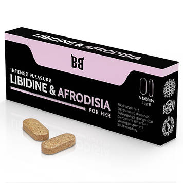 Препарат для жінок Blackbull Libidine Afrodisia Intense Pleasure, 4 таблетки Bomba💣