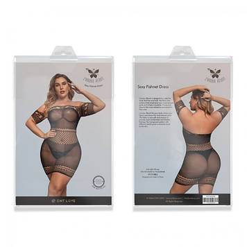 Сексуальний пеньюар Sexy Fishnet Dress Black Bomba💣