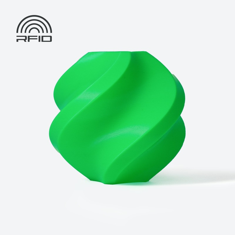 Пластик філамент для 3Д-друку Bambu Lab PLA Basic (), Reusable Spool, 1.75мм, 1кг, 330м, 190-230°C, Green