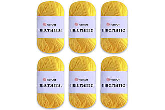 Паковання YarnArt Macrame, Жовтий No142, 6 шт.