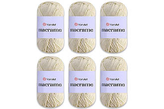 Упаковка YarnArt Macrame, Молочний No137, 6 шт.