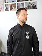 Сорочка Leo з комірцем стійкою Чоловіча Чорна L, фото 3