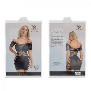 Сексуальний пеньюар Sexy Foreplay Dress Black Bomba💣